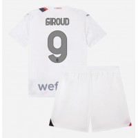 AC Milan Olivier Giroud #9 Vonkajší Detský futbalový dres 2023-24 Krátky Rukáv (+ trenírky)